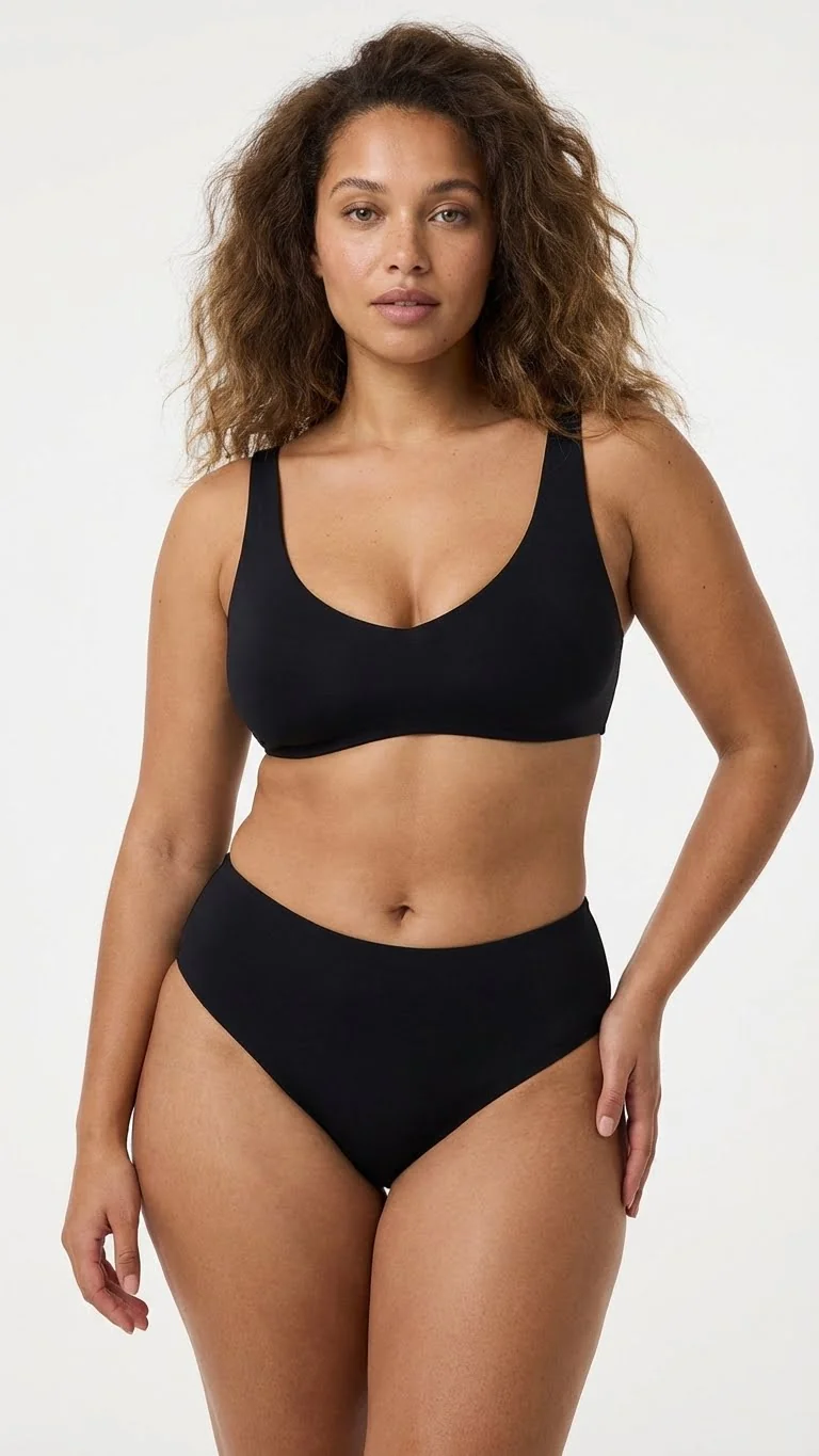 DOMİNANT İz Yapmayan Siyah Kadın Boxer - Esnek Yapı Detayı